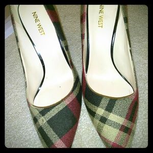 Nine West Plaid Pumps